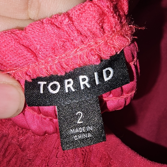 Torrid corset crop top hot pink boned corset - Picture 3 of 5